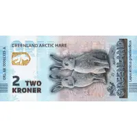 2 Kroner - Greenland Arctic hare