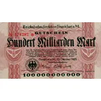 100 000 000 000 Mark Reichsbahndirektion