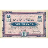 10 Francs - Bon de monnaie de Croix et de Wasquehal [59]