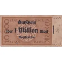 1 000 000 Mark Overprint on 10 000 Mark