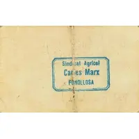 1 Peseta Fonollosa, Sindicat Agrícol `Carles Marx`