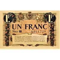 1 Franc - Chambre de Commerce de Nice et des Alpes-Maritimes 06