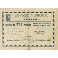 2 Pesetas Sástago