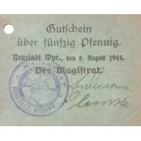 50 Pfennig Neustadt in Westpreußen