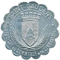10 Centimes - Syndicat du commerce et de l'industrie - Saint-Gaudens [31] Scalloped Pattern