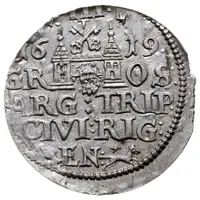 3 Grossus - Sigismund III Vasa Riga, long and rounded beard