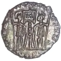 Imitation - Constans I GLORIA EXERCITVS, One standard, Treveri