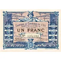 1 Franc - Chambre de Commerce de St-Dié 88