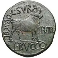 As - Augustus L SVRA C V I CEL II VIR L BVCCO