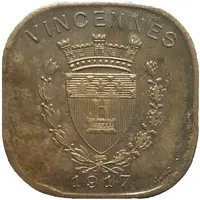 20 Centimes - Union Commerciale et Industrielle - Vincennes [94] Brass