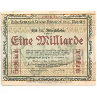 1 000 000 000 Mark Kakao-Kompagnie Theodor Reichardt