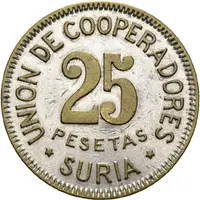 25 Pesetas - Unión de Cooperadores