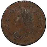 1/2 Penny - Copper 'Laughing Head'