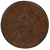 1/2 Penny - Copper 'Laughing Head'