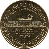 Monnaie de Paris Tourist Token - Crans-Montana Fondation Suisse des Trains Miniatures