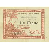 1 Franc penal text in 4 lines on reverse