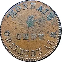 5 Centimes - Napoleon I Antwerp, Siege Coinage