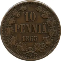 10 Pennia - Aleksandr II