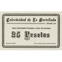 25 Pesetas La Portellada