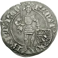 Groschen with knight - René I