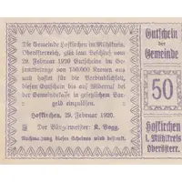 50 Heller Hofkirchen im Mühlkreis