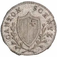 2 Rappen - wreath from top to bottom