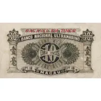 10 Avos Stamp PAGAVEL EM TIMOR over '10 Avos', Macau