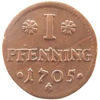 1 Pfennig - George William