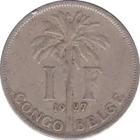 1 Franc - Albert I French text