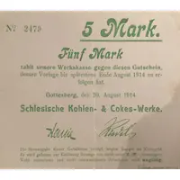 5 Mark Schlesische Kohlen- & Cokes-Werke