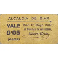 0.05 Pesetas Biar