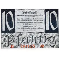 10 Pfennig Württemberg-Hohenzollern, French occupation