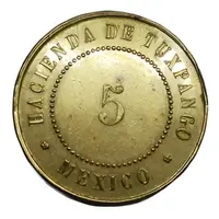 Token - 5 Centavos Hacienda Tuxpango