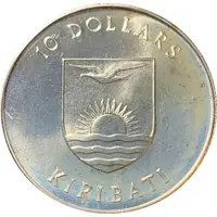 10 Dollars 5th Anniversary of Independence, .500 Silver