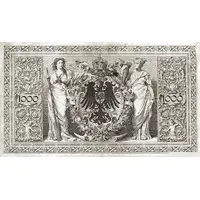 1000 Mark Reichsbanknote; one red seal
