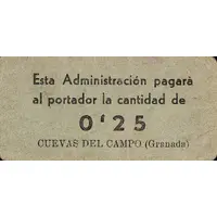 0.25 Pesetas Cuevas del Campo
