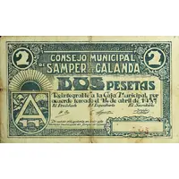 2 Pesetas Samper de Calanda