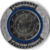 2 Euro 15th Anniversary of Euro currency Default Category Medals Europe Slovenia