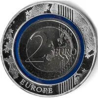 2 Euro 15th Anniversary of Euro currency Default Category Medals Europe Slovenia