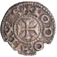 Denier In the name of Louis IV, Crosslet cutting legend