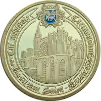 Jeton touristique - Prune - Cité médiévale de Carcassonne - Basilique Saint-Nazaire