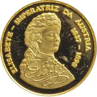 1000 Dobras Empress Elizabeth of Austria, Gold