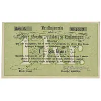 1 Krone Great Norwegian Spitsbergen Coal Company