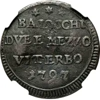 2 1/2 Baiocchi - Pius VI Small bust