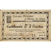 3 Pesetas Urrea de Gaén