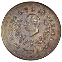 60 Pesos Provisional Government, Copper