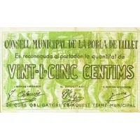 25 Céntimos La Pobla de Lillet