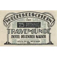 75 Pfennig Hotel Deutscher Kaiser Travemünde