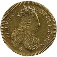 2 Sovereigns - Philip V piedfort of 4 sovereigns weight