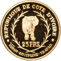 25 Francs CFA Félix Houphouët-Boigny